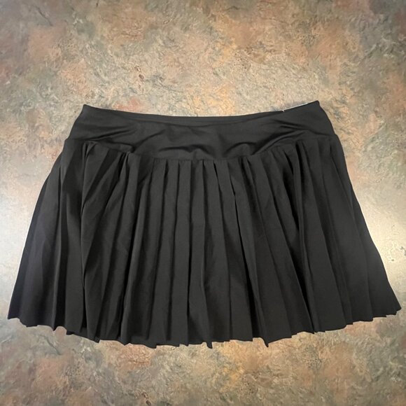 DSG Performance Mid-Rise Pleated Skort Built-In Shorts Black XL‎ - Picture 1 of 9